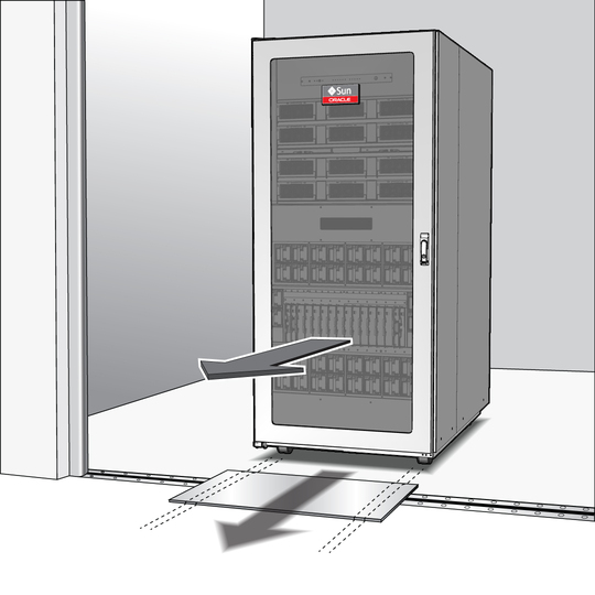 image:Figure showing how to use a metal plate to cross a gap in the floor.