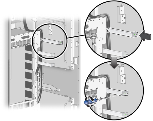 image:Figure shows the installation of cable brackets.