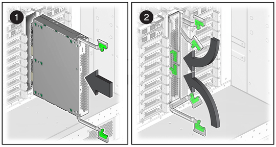 image:Figure shows installing an I/O switch board.