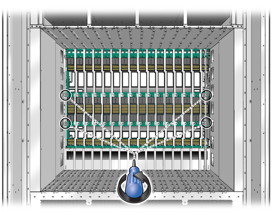 image:Screws to loosen in CMU cage