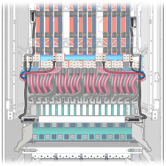 image:Figure shows the mounting of the upper cable connector. 