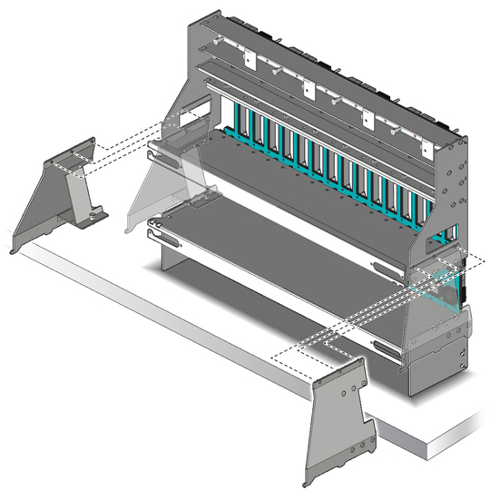 image:Drawing shows attaching handles to the midplane.