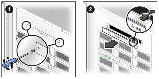 image:Figure shows removal of the front LED panel.