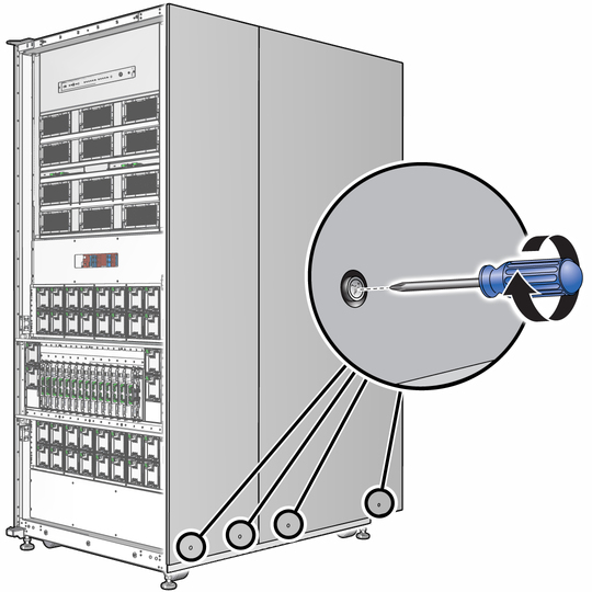 image:Figure shows the lower mounting bracket (cabinet front version). 