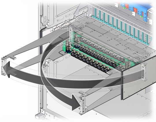 image:Scalability assembly extraction handles in fully open position