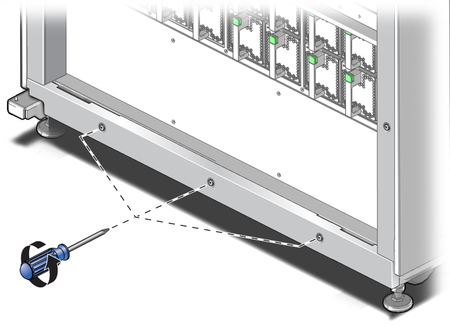 image:Figure showing the how to remove the front kick plate.