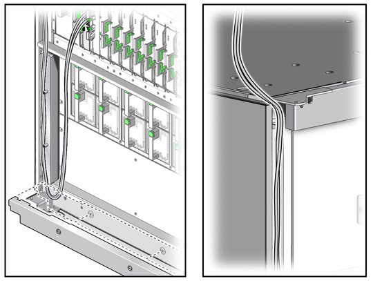 image:Figure showing the how to route the left SP cables.