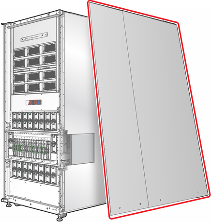 image:Figure shows components on the side of the server. 