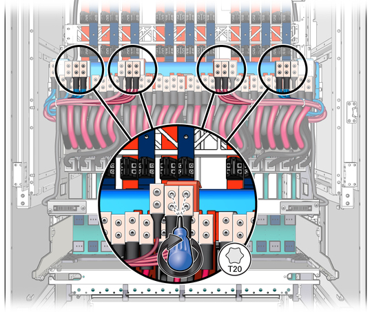 image:Figure shows bus connections for the two identical cables.