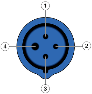 image:Figure showing the pin layout of a 4-wire power cord AC receptacle.