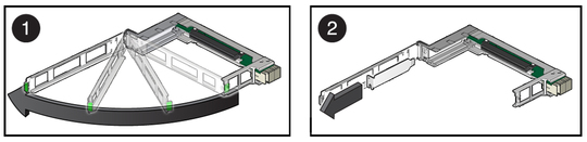 image:Figure shows how to remove an I/O card from a carrier. 