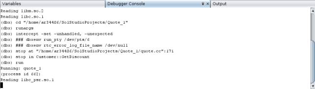 image:Debugger Console window