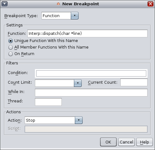 image:New breakpoint dialog box