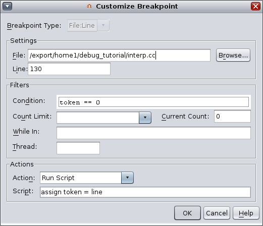 image:Custom breakpoint dialog box