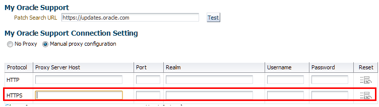 manual proxy configuration