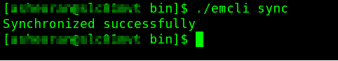 emcli synchronize