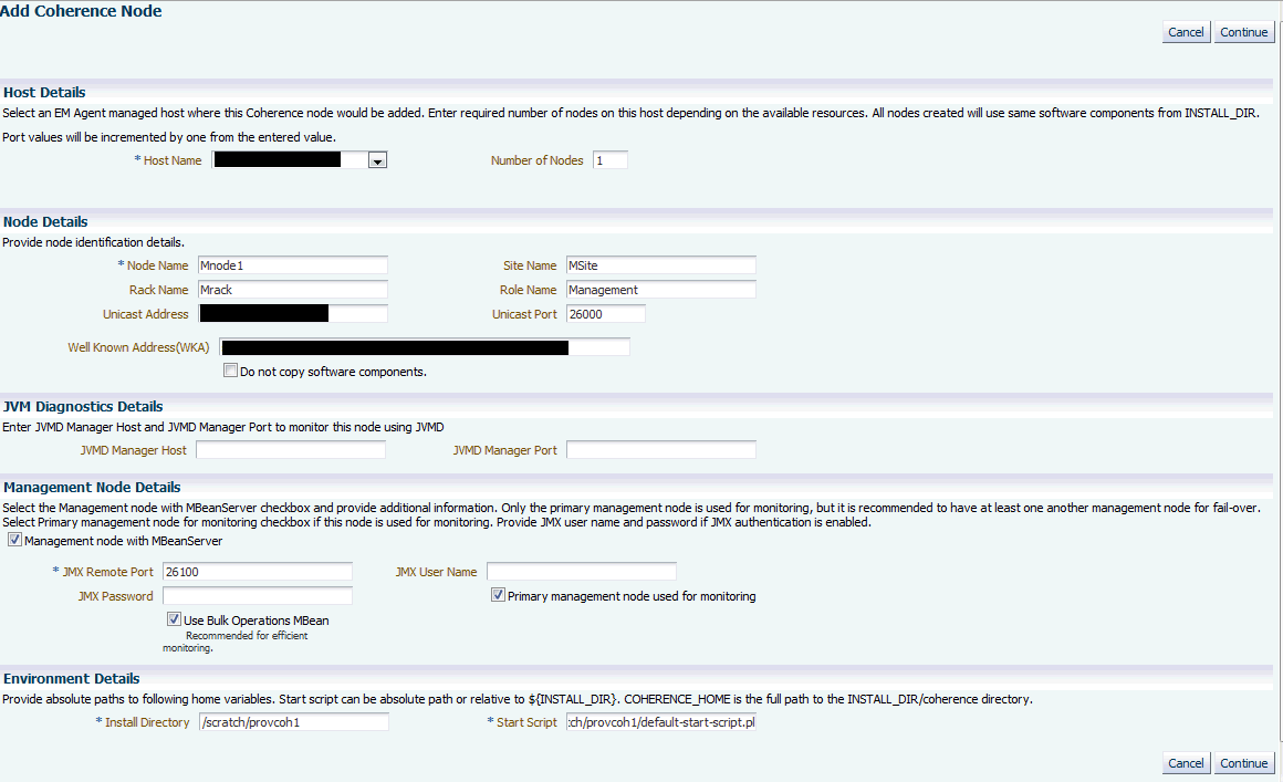 Add Coherence Node Page