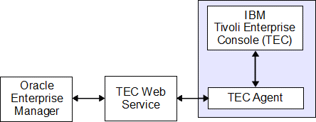 Flowchart shows connections between EM and IBM TEC
