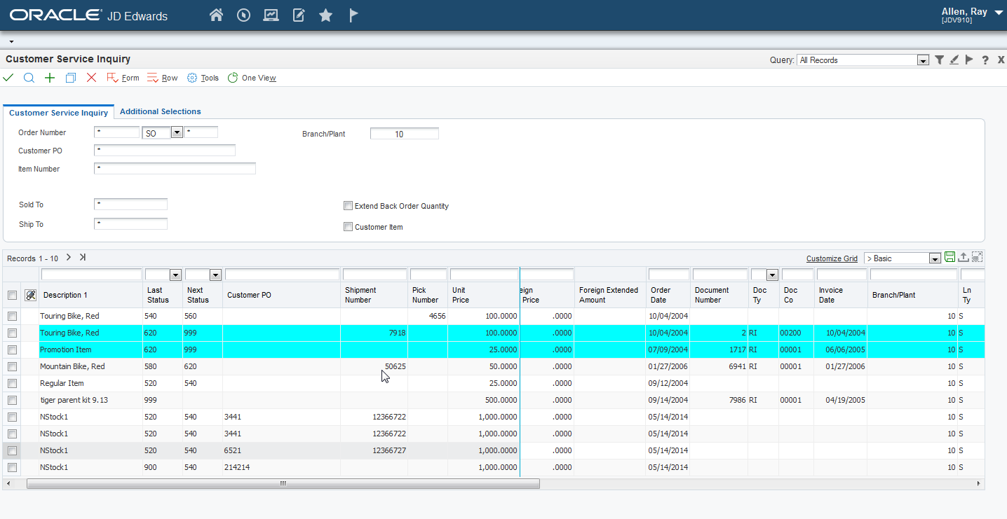 jd edwards enterprise 1 client list