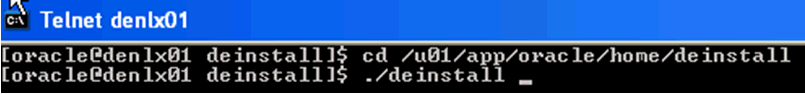 Please run the command oracle deinstall ошибка