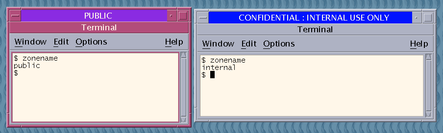 image:En la pantalla, se muestra la ventana Public y la ventana Confidential en un espacio de trabajo. 