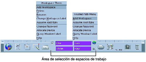 image:Le tableau de bord affiche l'icône de verrouillage de l'écran à gauche de la zone de commutation et le bouton de déconnexion à droite.
