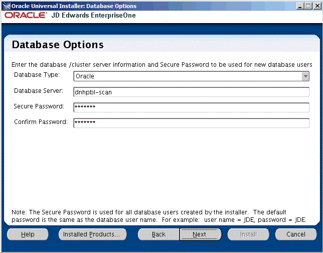 Surrounding text describes rac_database_options.gif.