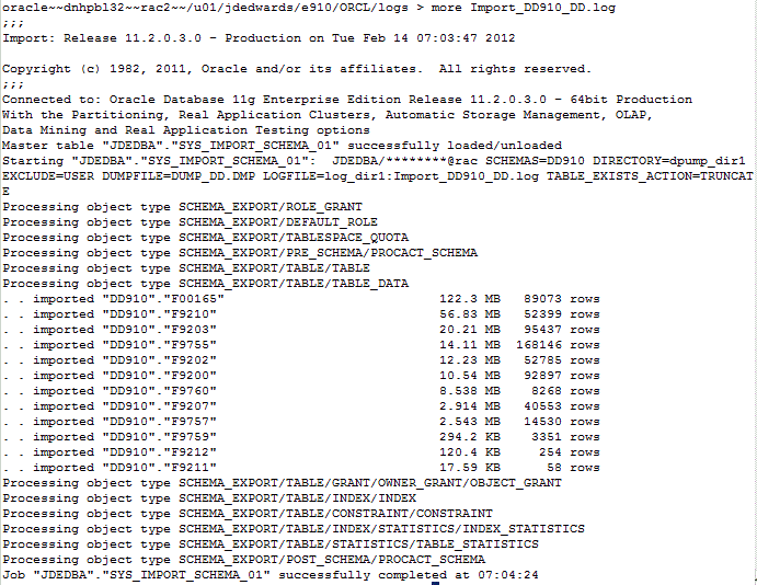 Surrounding text describes rac_dbload_log_example.gif.