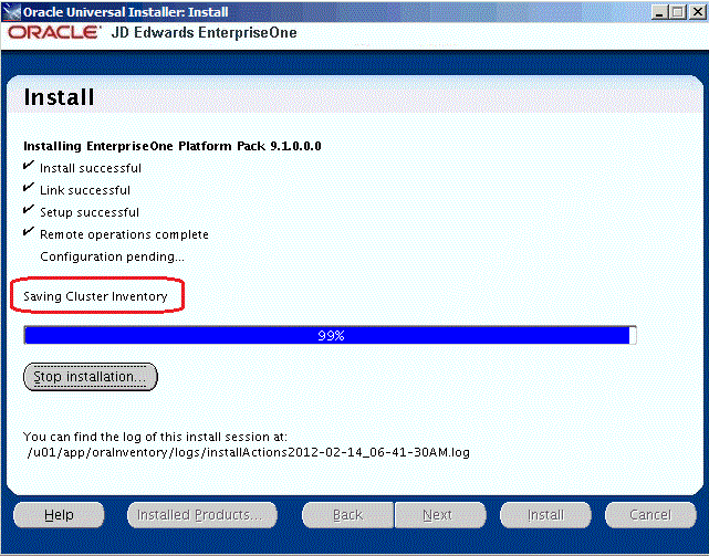 Surrounding text describes rac_sav_cluster_inv_unix.gif.