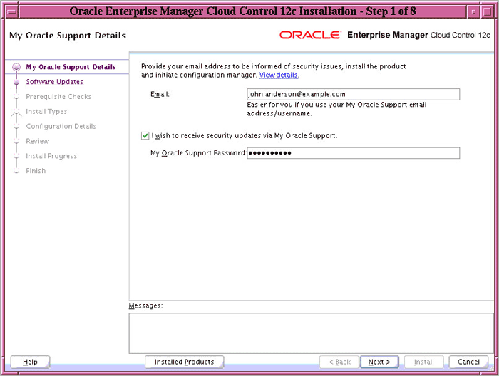 My Oracle Support Screen