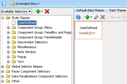 Categories of Shared Style Class