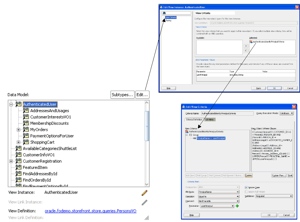 Image of filter defined for a view object instance.