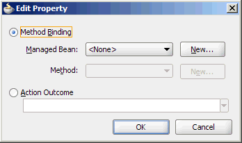 Edit Property Dialog for Action Attribute