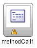Warning icon for method call activity.