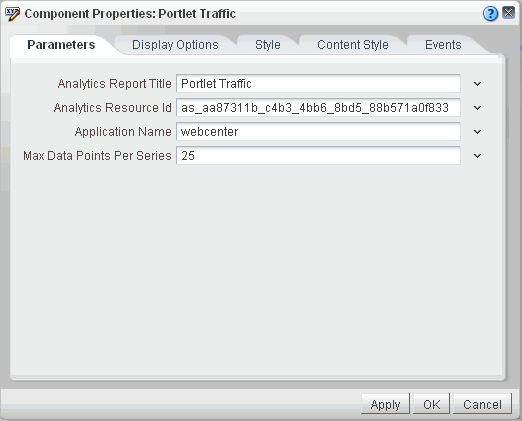 Analytics Task Flow - Component Properties