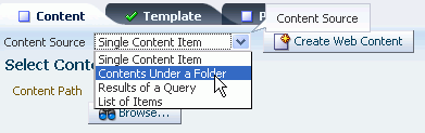 Selecting the Content Source: Contents Under a Folder