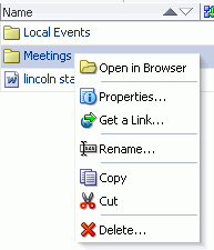 Folder Context Menu in Documents Task Flows