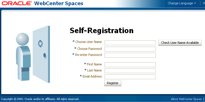 Self-Registration page