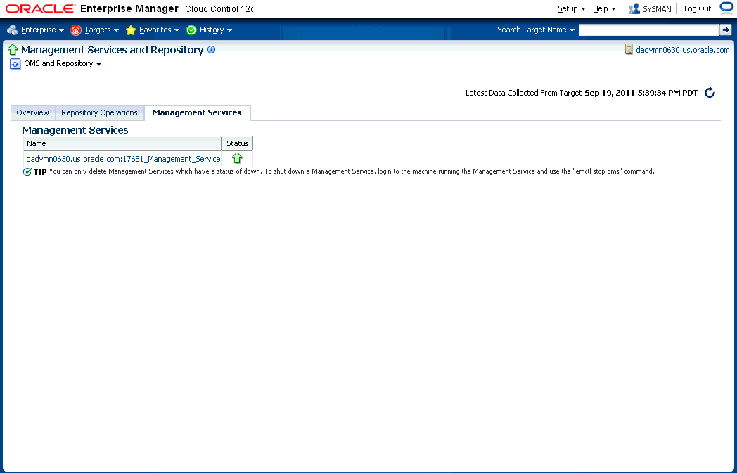 Graphic shows the management services page.