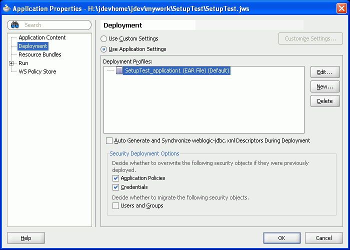 Application Properties - Deployment