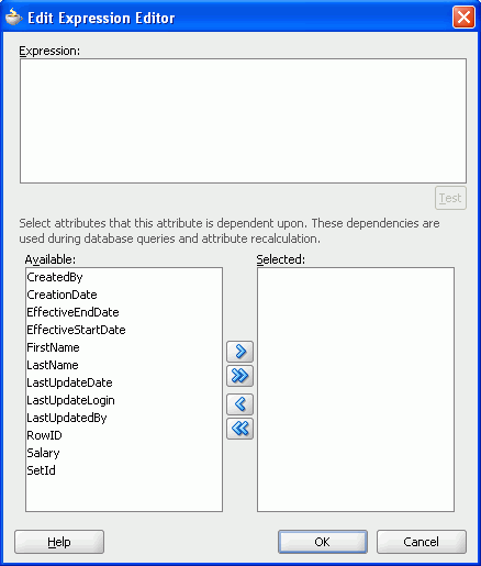 Entity Object - Expression Editor