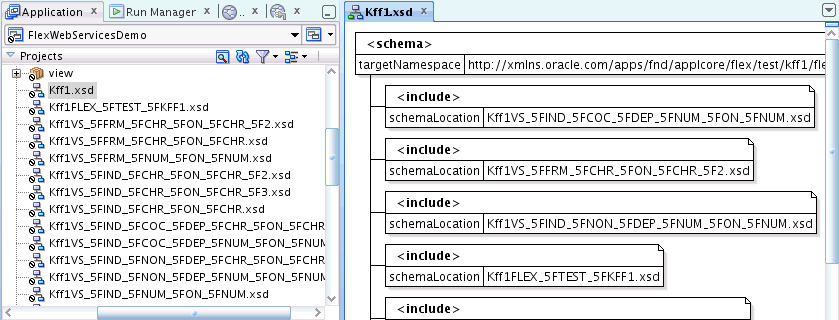 Includes for the subtype view object in the base VO