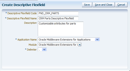Create Descriptive Flexfield page