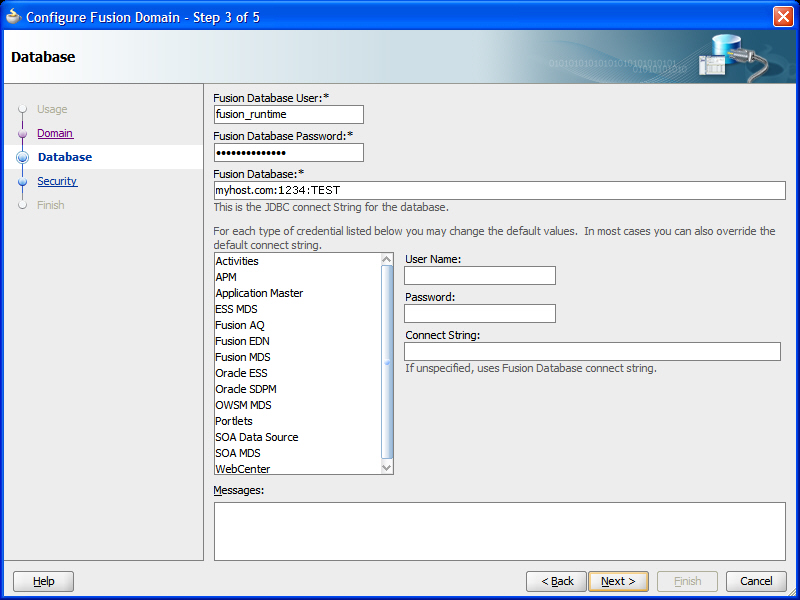 Configuring the Database
