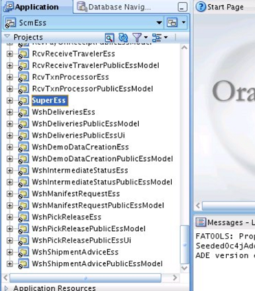 Typical ESS Workspace Structure in JDeveloper