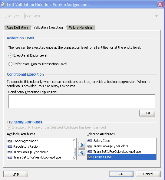 Lookups key exists validator execution