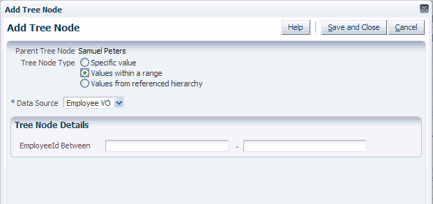 Add Tree Node: Range of Values