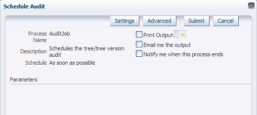 Schedule Audit Window