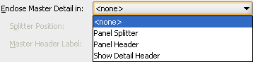 Enclose Master Detail choices