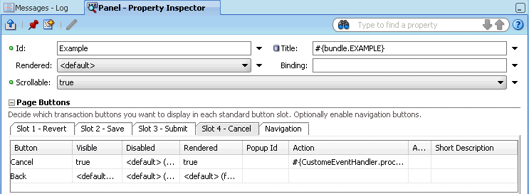 Table Property Inspector